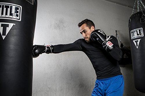 Title Boxing Title Classic Leather Lace Training Gloves 2.0, Black, 14 oz