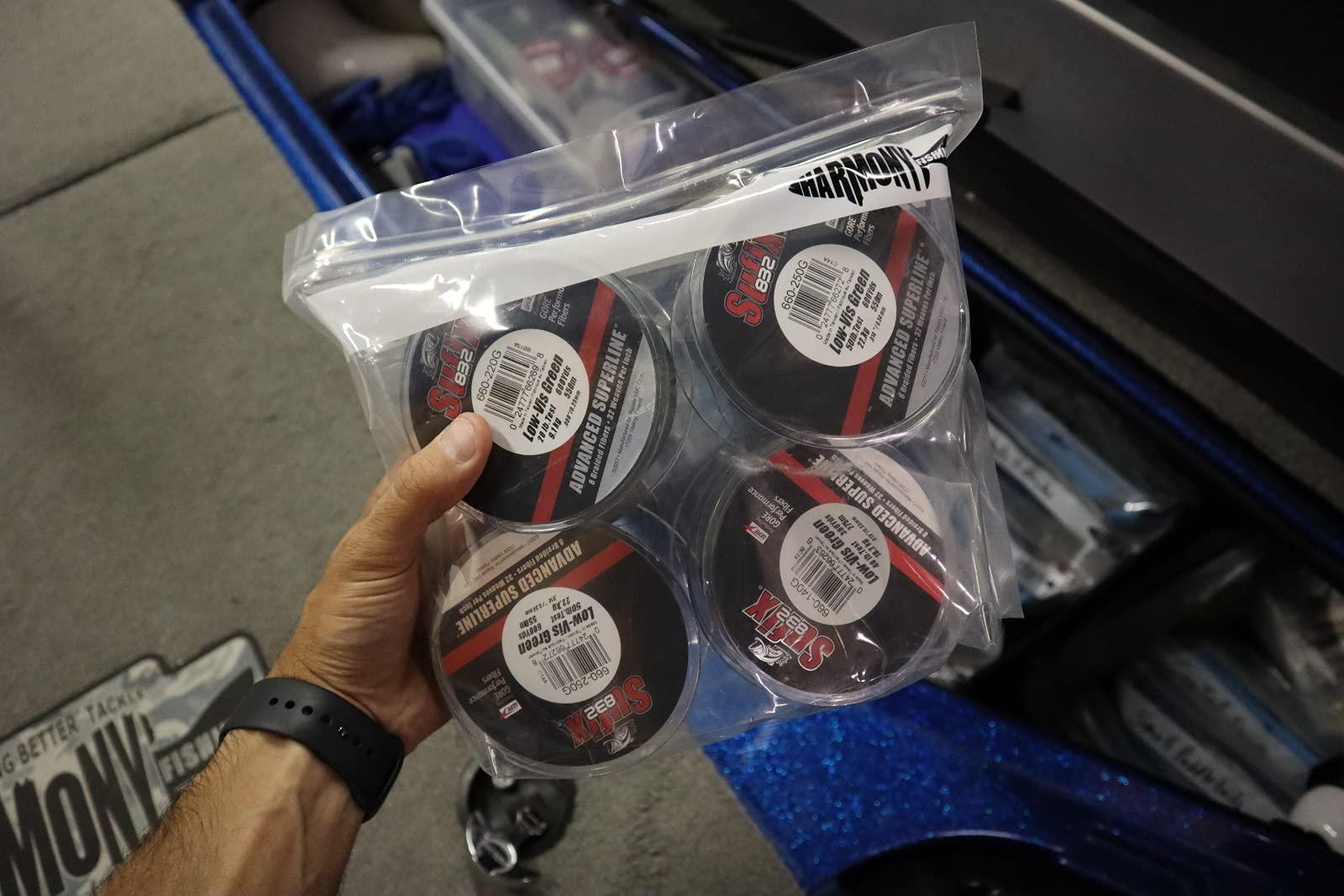 Harmony Fishing Company Harmony Fishing Bait Bags (10 Pack) - Durable Clear Storage Bag Organizers for Soft Plastic Baits, Lures, Tackle, and Fishing Accessories