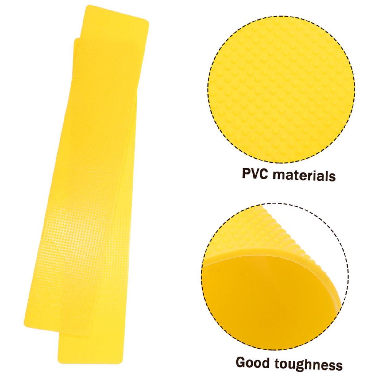 KICHOUSE KICHOUSE 8pcs Tennis Court Landmark Mat Soccer Training Markers Spot Markers Court Marking Kit Football Sign Markers Sports Court Tape Lines Training Markers Tennis Training Net Yellow PVC