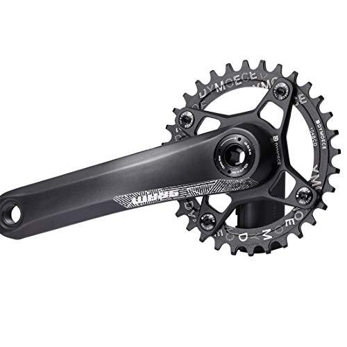 Dymoece Dymoece Narrow Wide Bike Single Chainring 104BCD 32T/34T/36T/38T for 9 10 11 SpeedRound,Black/Red,Perfect for Most of Shimano and Sram Cranksets (Black, 32T)