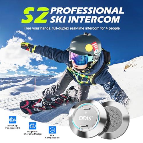 Bolizma Bolizma S2 Professional Intercom System, Ideal for Ski/Snowboard/Cycling, for Any Ready Ski/Snowboard Helmet, Hands-Free Control, Waterproof, HiFi Quality, Noise Reduction