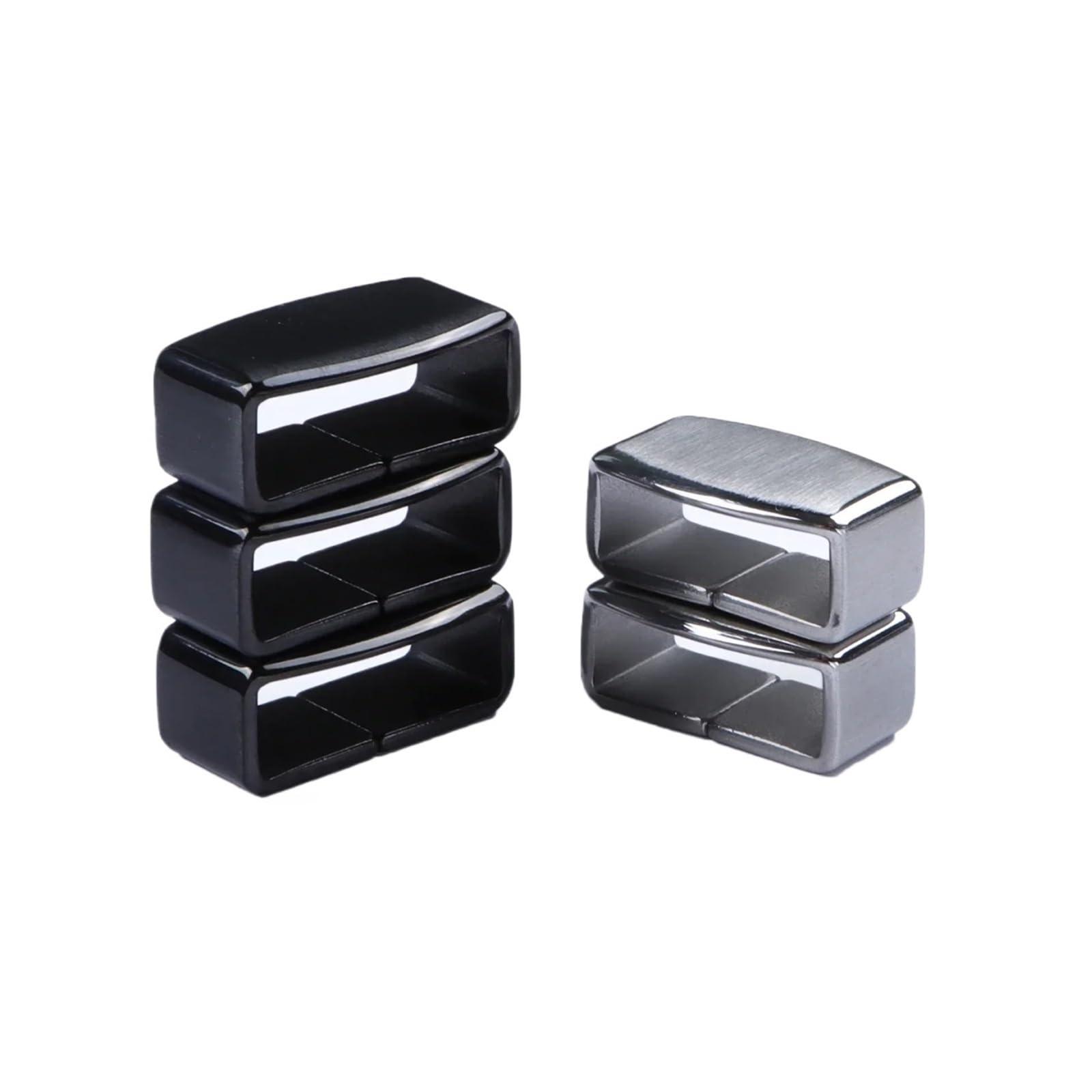 AWKEKAUXB AWKEKAUXB Metal Strap Ring Watch Keeper Loop Watchband 18/20mm Fit For Seiko Holder Retainer Ring Accessories Silicone Rubber Strap Fit For Garmin(Silver Buckle,18MM_NO LOGO)