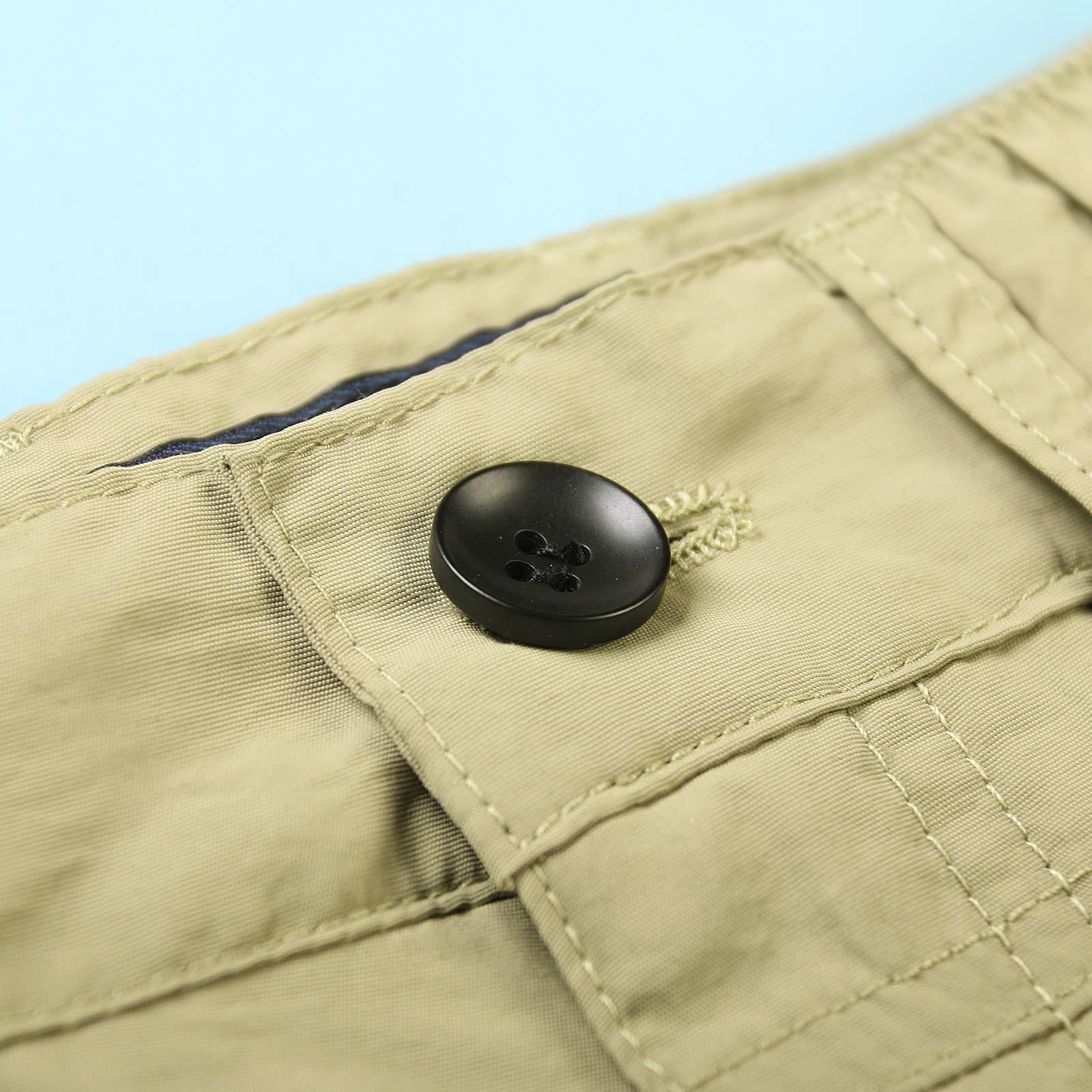 OCHENTA OCHENTA Mens Expandable Waist Outdoor Casual Lightweight Quick Dry Cargo Fishing Hiking Shorts Khaki 40