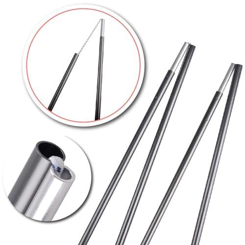 TRIWONDER TRIWONDER Tent Pole Replacement Aluminum Camping Rod Accessories Multifunction Tent Poles, 2 Poles (20 ft)