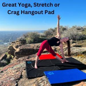 Asana Climbing Asana VersaPad - Revolutionary Supplemental Bouldering Crash Pad - Sit Start Bouldering Mat, Climbing Crash Pad Gap Cover, Sport Mat & Essential Bouldering Gear (Open - 74" x 44" x 1") (Green)