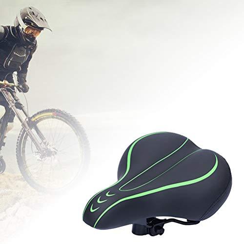 LIOOBO LIOOBO High-Elastic Bicycle Saddle Shock Absorption Cushion Comfortable Bicycle Seat for Man Woman Male (Black Green)