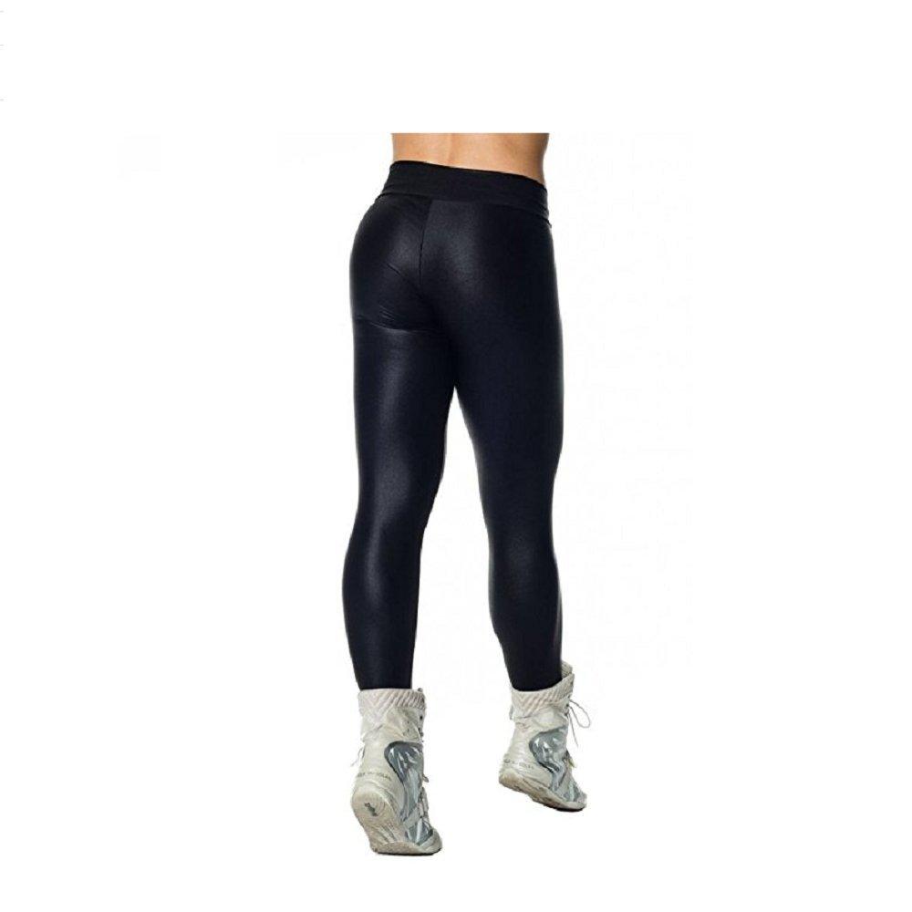 Hupplle Hupplle Fashion Neon Stretch Skinny Shiny Spandex Leggings Pants (Dark Green, Medium)