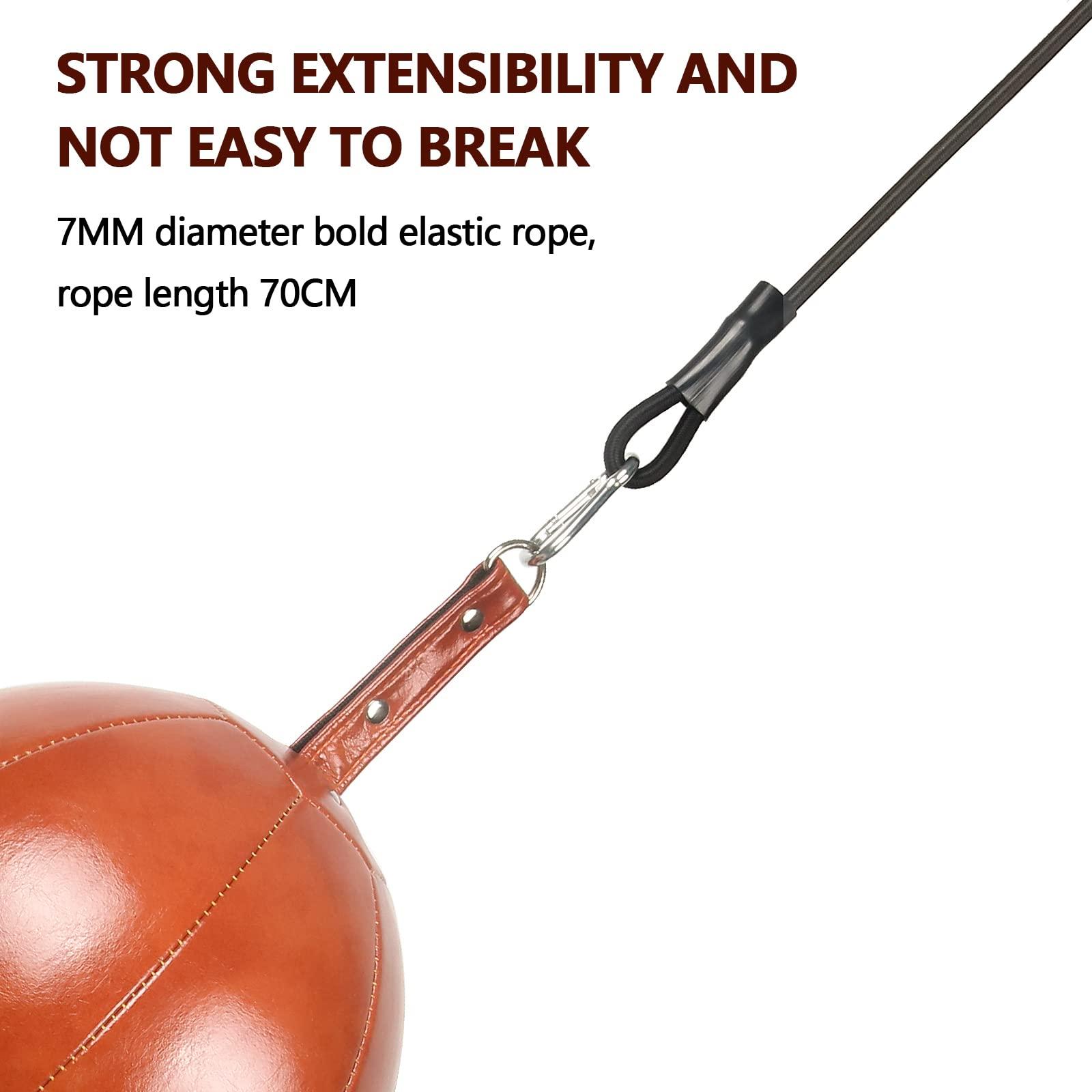 INNOLIFE InnoLife Double End Punching Ball Striking Punching Bag Kit, Speed Striking Reflex Kit with Bungee Cords Perfect for Reaction, Agility, and Hand Eye Coordination Training (Brown)