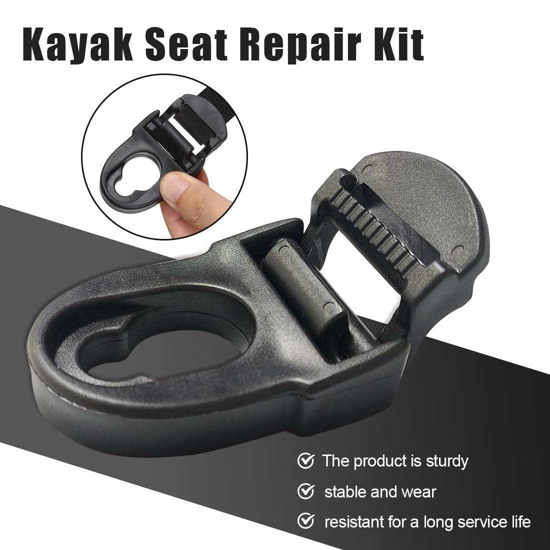 Guweta Guweta Kayak Seat Latches Clips and Hooks Replacement Seats Strap Kit Repair Accessories Parts Compatible with Lifetime Emotion 4 Sets