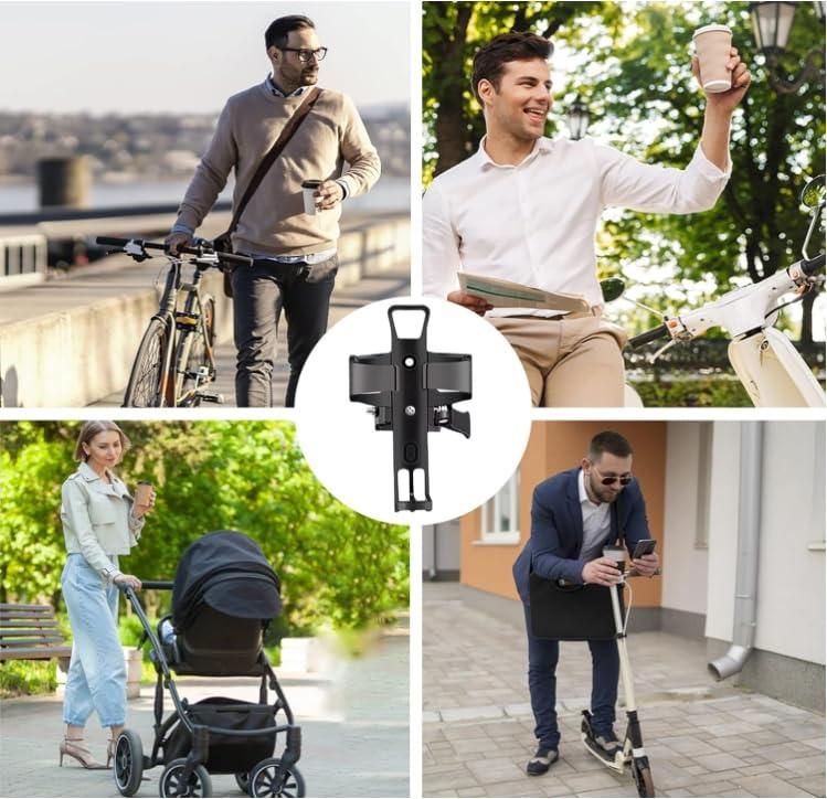 GYL GYL Bike Water Bottle Holders, 360 Degrees Rotation Water Bottle Holder for Bike Trolleys, Walkers and Bikes, Anti-Slip Fast Dismounting Accessories Cup Drink Holder Red 1 Pcs