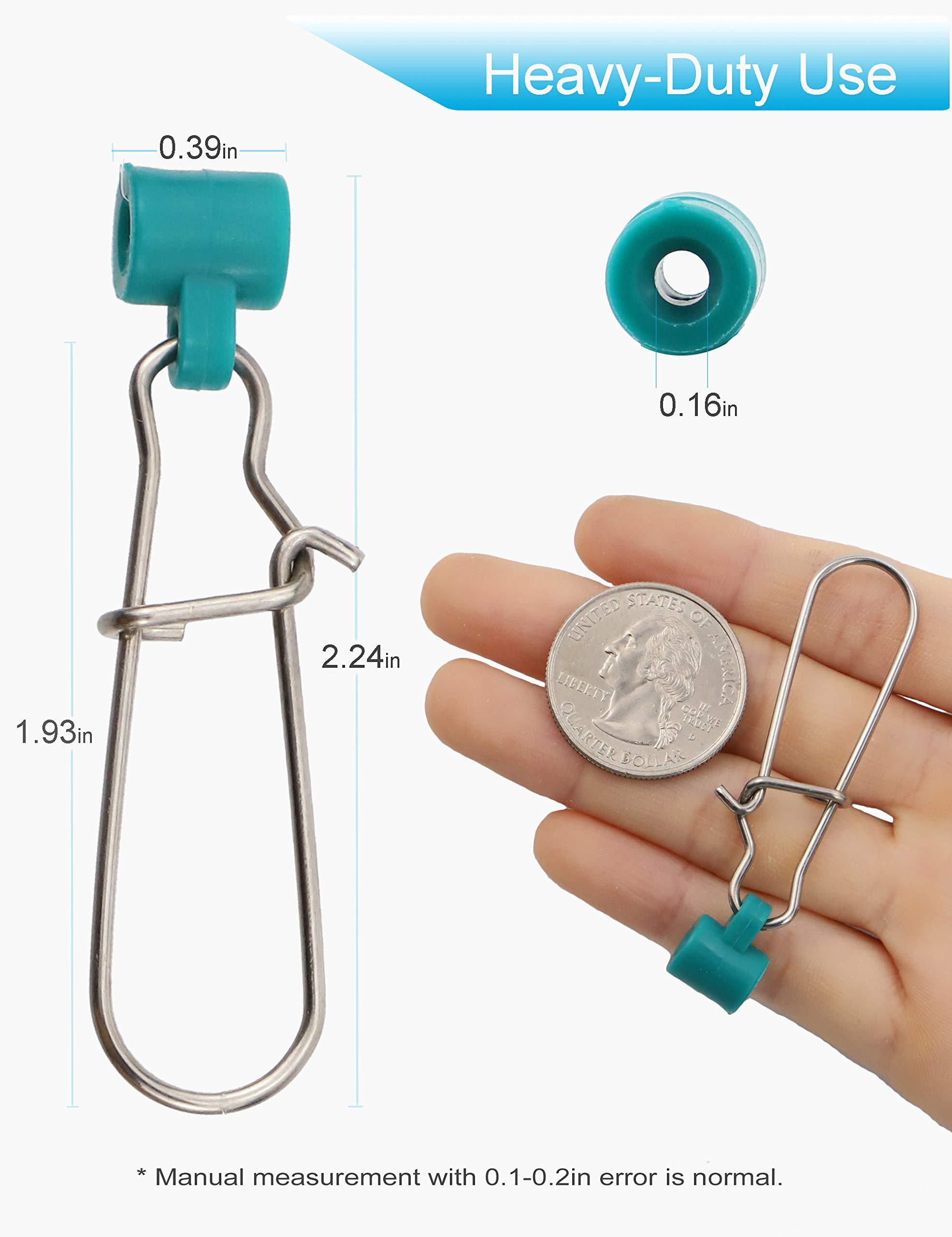 Facikono Facikono Fishing Line Sinker Slides Catfishing Rig, Saltwater Heavy Duty Sinker Weights Connector with Duo Lock Snaps