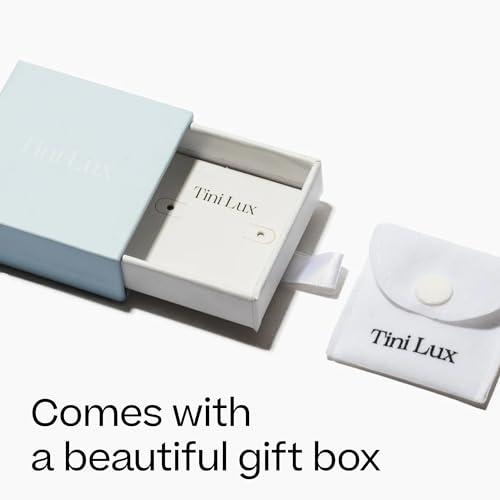 Tini Lux Tini Lux | Hypoallergenic Earrings | Titanium Priya Heart Studs | Silver | Titanium Stud Earrings for Women | Earrings Studs, Sensitive Ears, Trendy Womens Earring Set