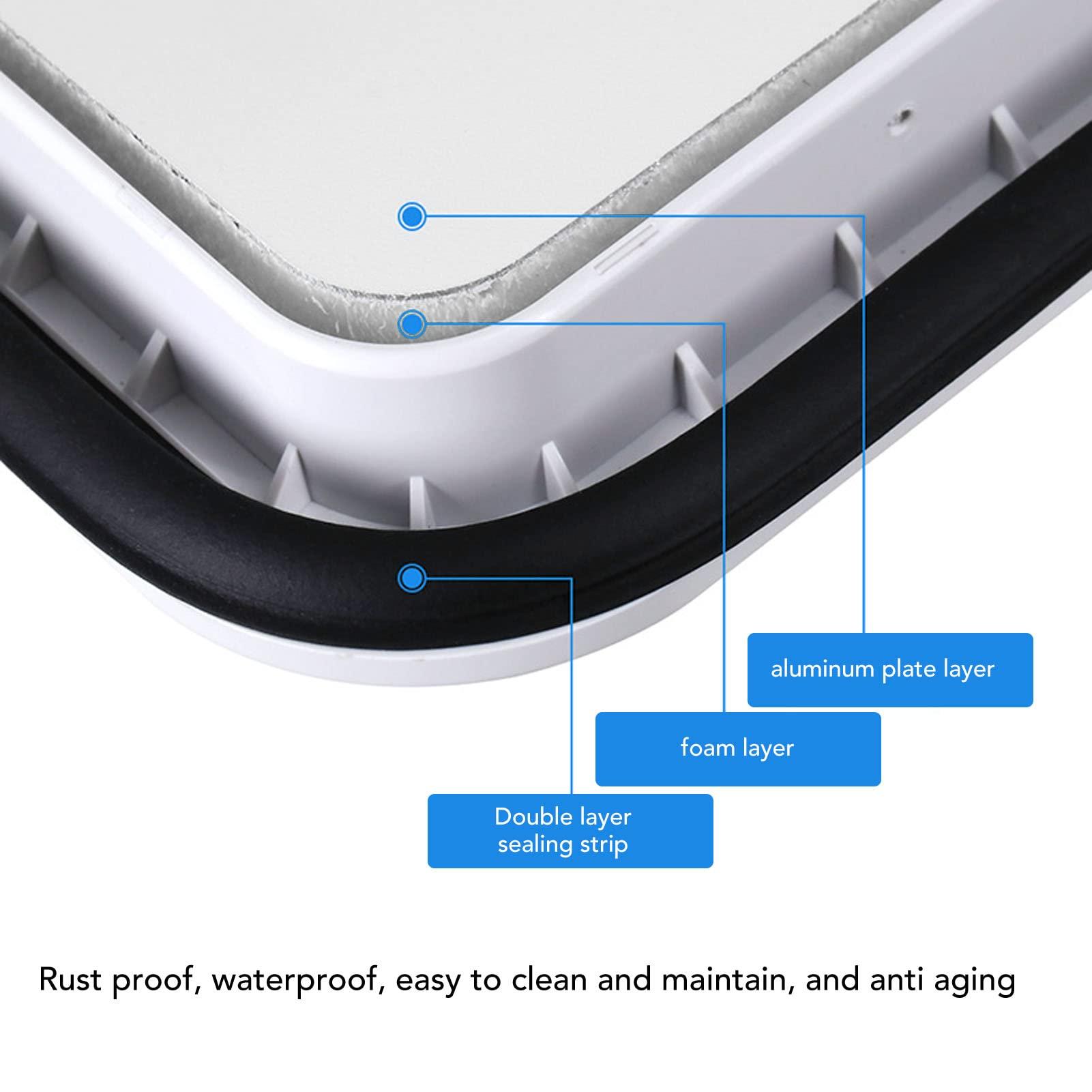 PerGar Boat Hatch, Marine Access Hatch, 297x350mm Boat Hatch Lids, Marine Access Hatch Rounded Boat Deck Hatch Access Storage Compartment Hatch for RV Camper