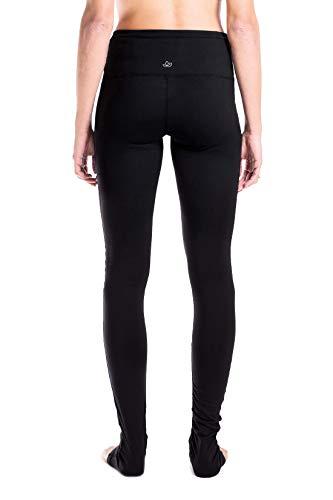 Yogipace Yogipace Women\'s High Waisted Goddess Extra Long Yoga Over The Heel Leggings,34\",Black,Size M