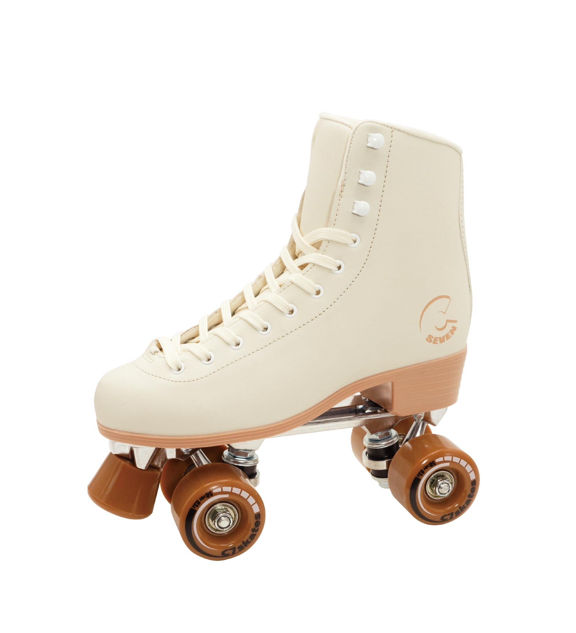 C SEVEN C SEVEN C7skates Cute Roller Skates for Girls and Adults (Vanilla Ice Cream, Women\'s 5 / Youth 4)