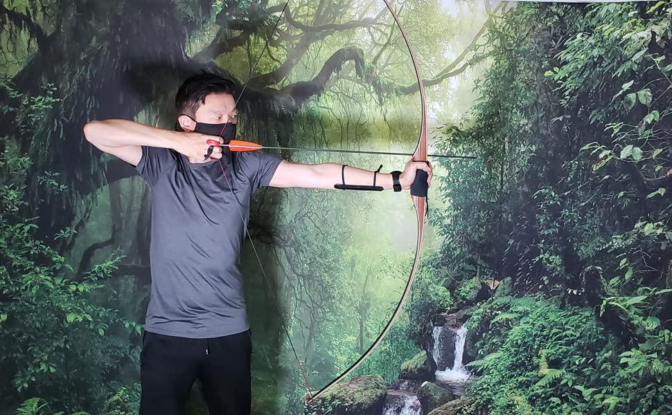 Southland Archery Supply SAS Pioneer 68\" Longbow Traditional Wood Long Bow Archery Target Hunting (Left Hand 40 pounds)