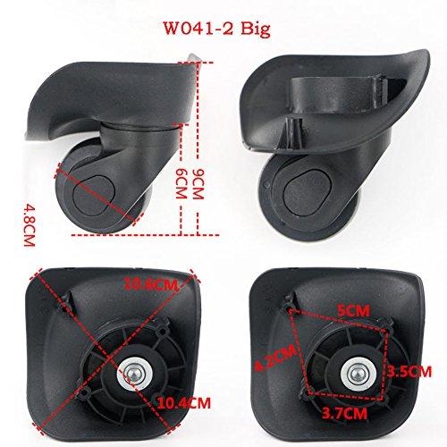 GZYF GZYF Replacement Luggage Wheel Repair Suitcase Bag Spinner Wheel for Universal Travel Luggage W041, Black Large