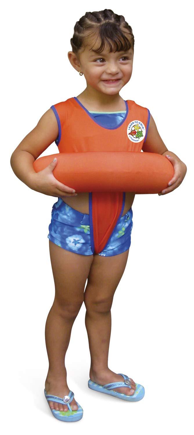 Poolmaster Poolmaster Learn-to-Swim Vest, Adjustable Tube Floatation Swim Trainer and Swim Aid for Kids Ages 3 to 6 Years, Orange
