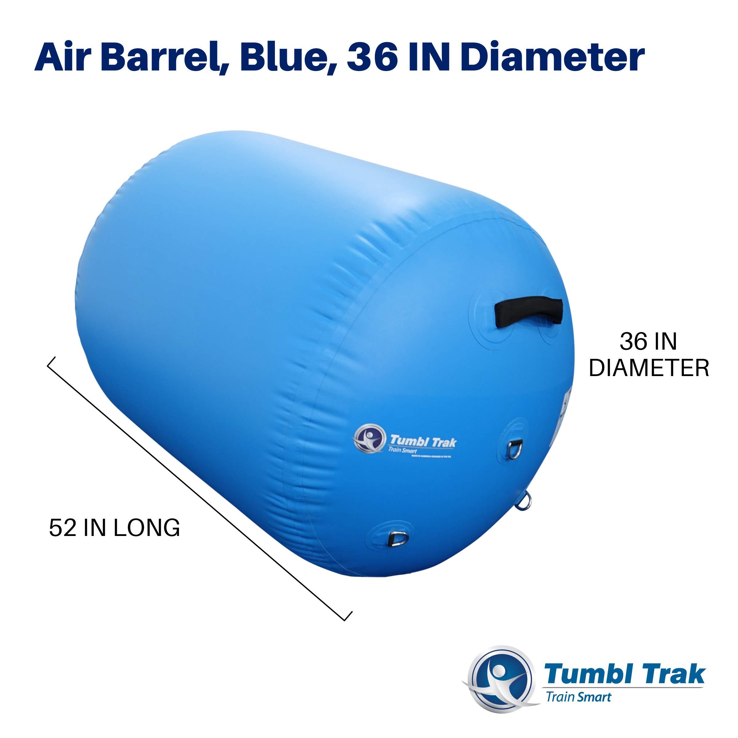 Tumbl Trak Tumbl Trak Air Barrel, Commercial Grade Air Roller for Gymnastics and Cheerleading, Blue, 36In Diameter