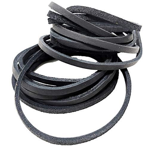 TOFL TOFL Softball and Baseball Glove Laces | Mitt Lace Glove Repair Lacing for Catchers Glove | Leather Laces Only Without Lacing Needle| Black 4