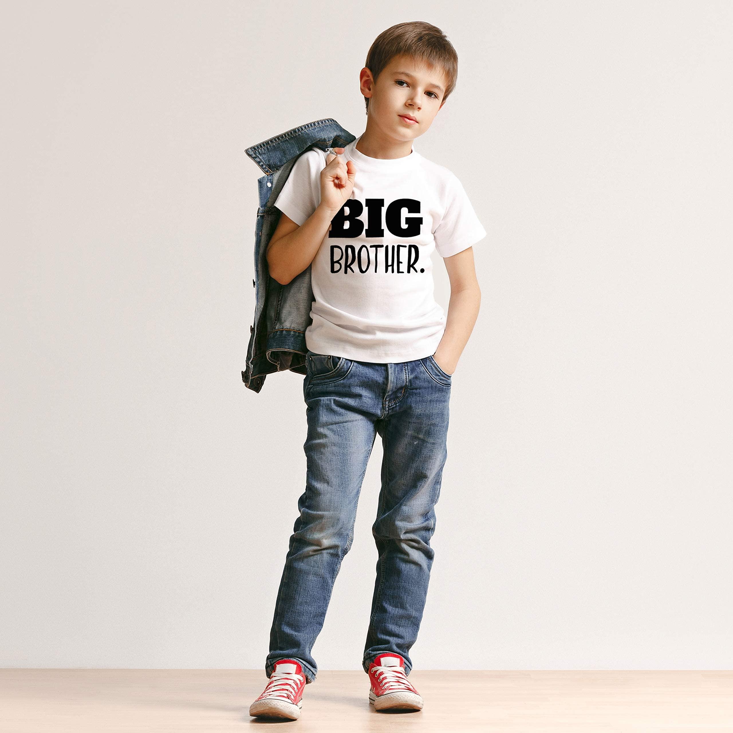 Unordinary Toddler Big Brother Shirt for Toddler Promoted to Best Big Brother Announcement Baby Boys (White, 4 Years)