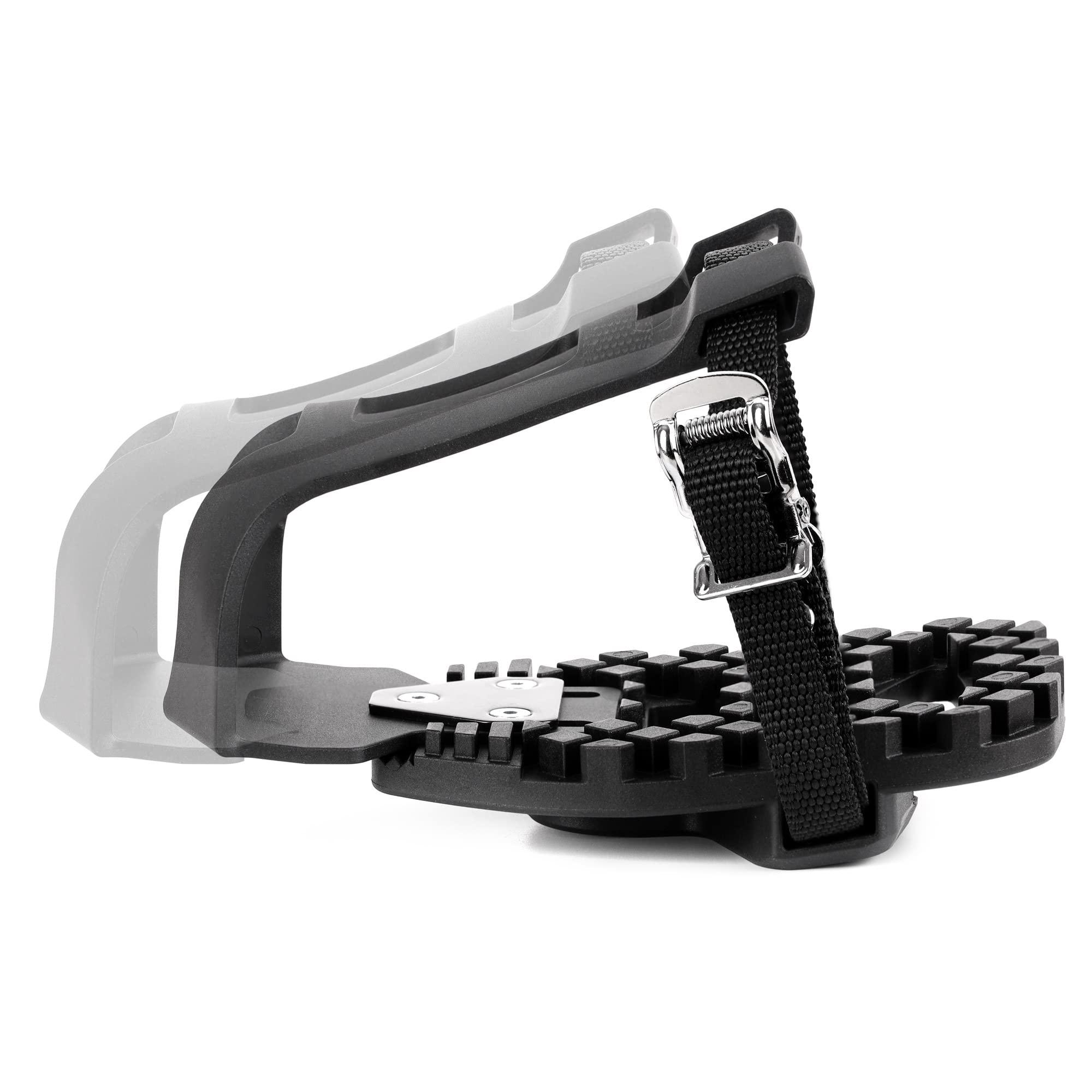 Venzo Venzo Bike Bicycle Toe Clips Cage Indoor Exercise Bike Pedal Adapters - Compatible with Peloton Bike Pedal, Convert Look Delta Pedals to Toe Clip Straps Ride with Sneakers - Toe Cages ONLY