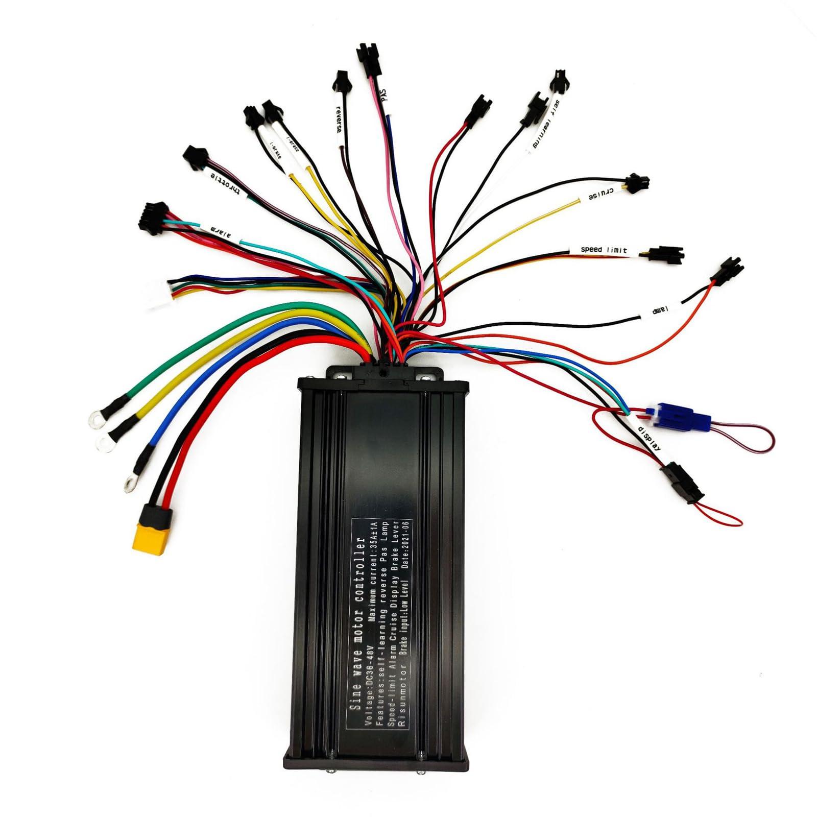 XBERSTAR XBERSTAR Ebike Controller 36V 48V 52V 1500W 35A Mode Sine Wave Controller with LCD Display (Controller)