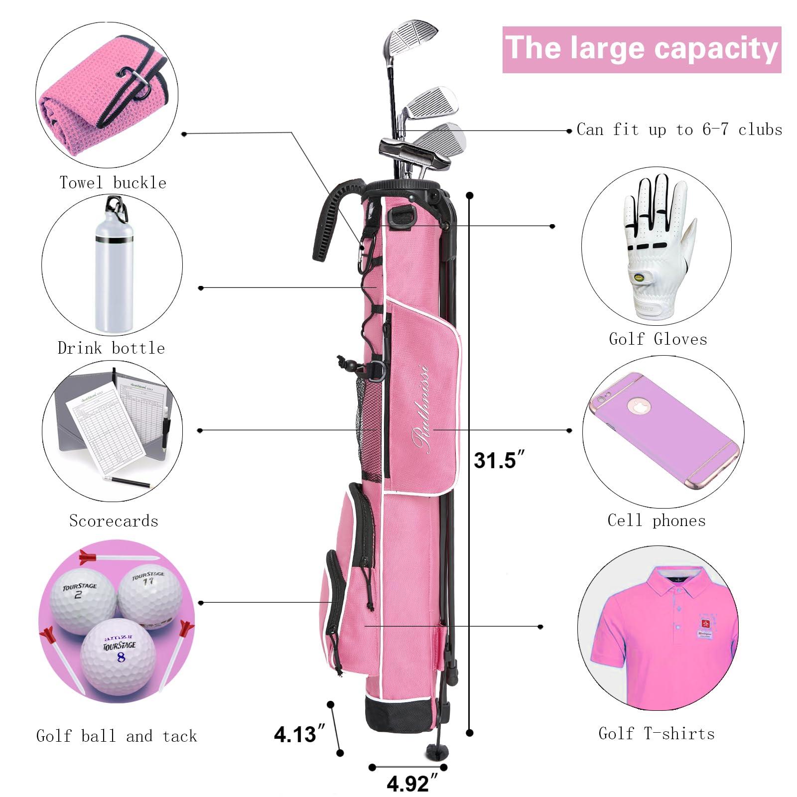 RUTHNISSI RUTHNISSI Golf Stand Bag, Lightweight Golf Easy Carry Bag with Padded StrapDurable Pitch n Putt Golf Bag, Practice Ranger Sunday Golf Bag for Men&Women