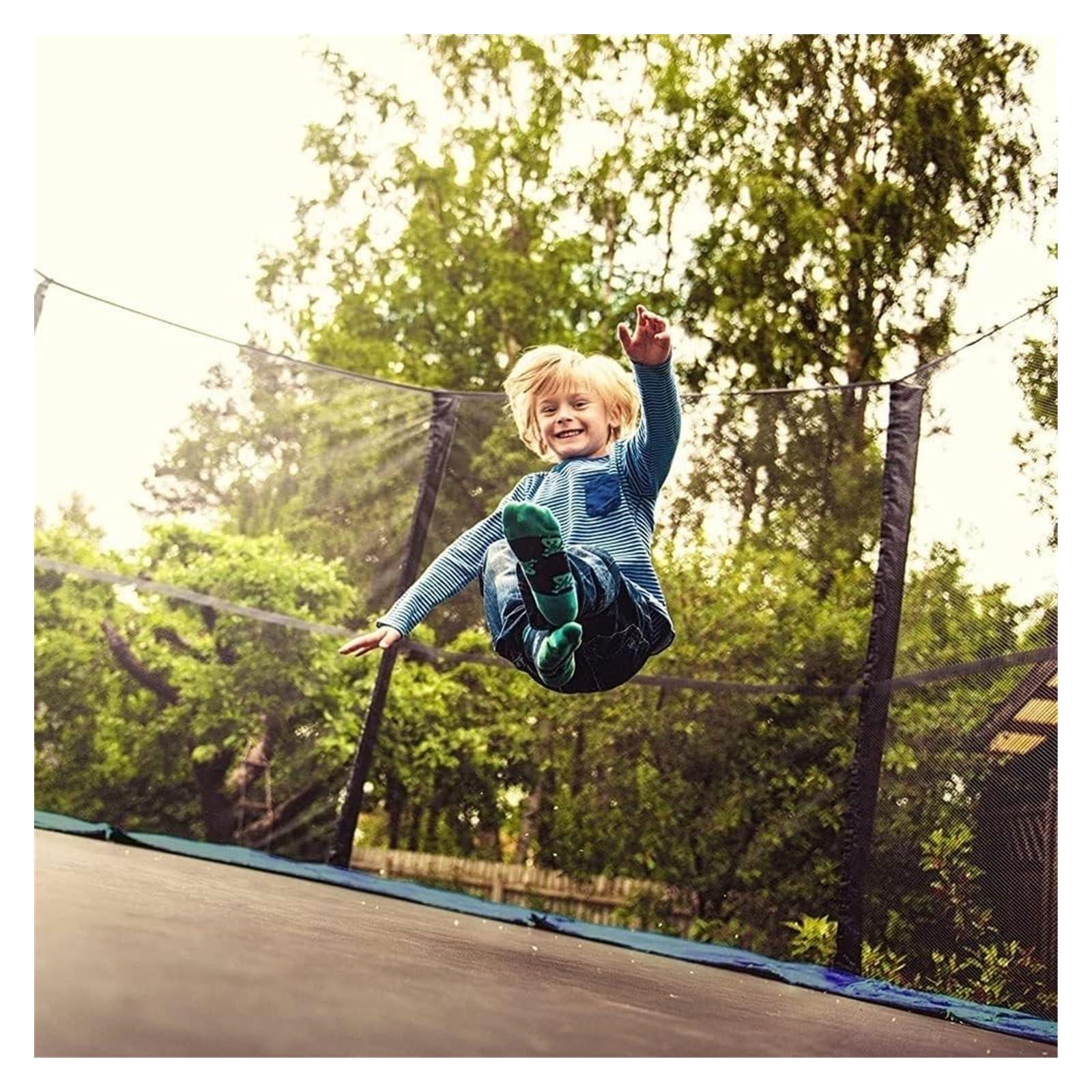 TYCQFCL Trampoline Safety Net Replacement Trampoline Net Enclosure for 6ft/8ft/10ft/12ft Straight Poles Round Frame Trampolines(12ft(8 Poles))