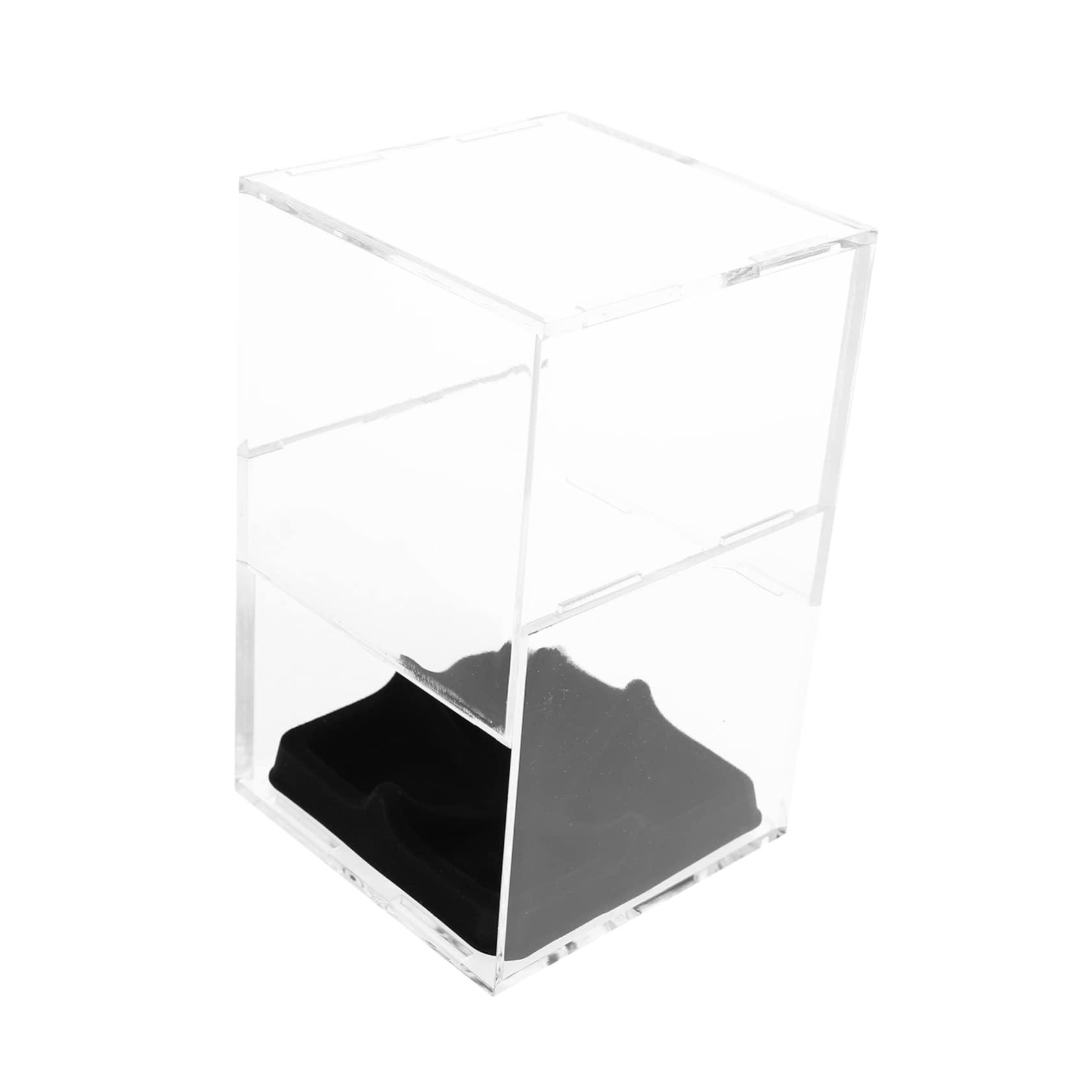 GANAZONO GANAZONO Transparent Acrylic Baseball and Tennis Display Case with Support Base Multi-Purpose Holder for Softballs and Balls Durable Showcasing Box for Collectibles and Memorabilia