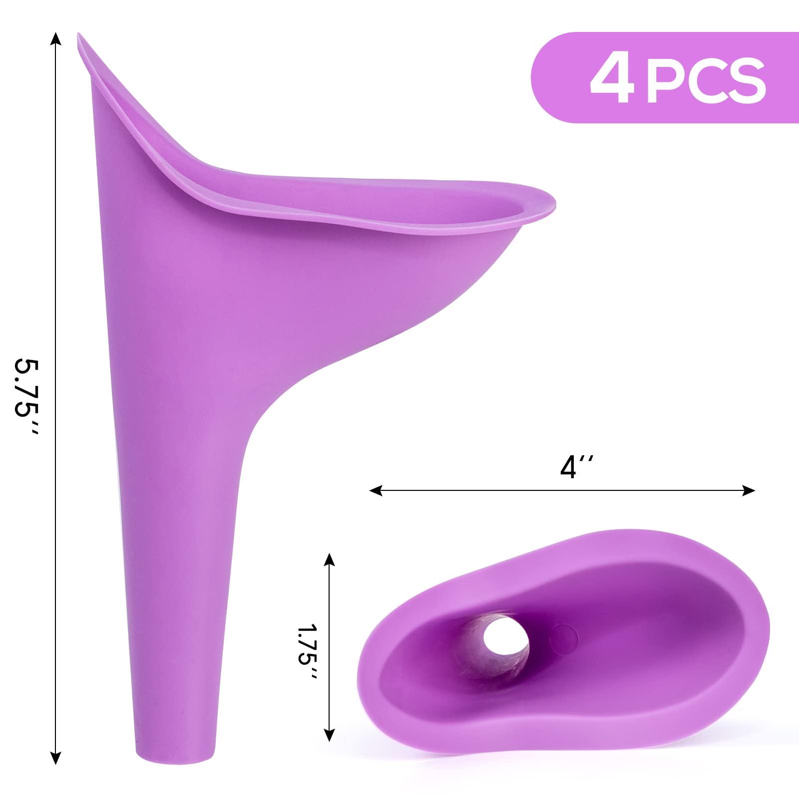 HAKDAY HAKDAY Female Urination Device, Reusable Female Urinal Women Pee Funnel Allows Women to Pee Standing Up, Portable Womens Urinal is The Perfect Companion for Camping,Outdoor,Travel 4pcs