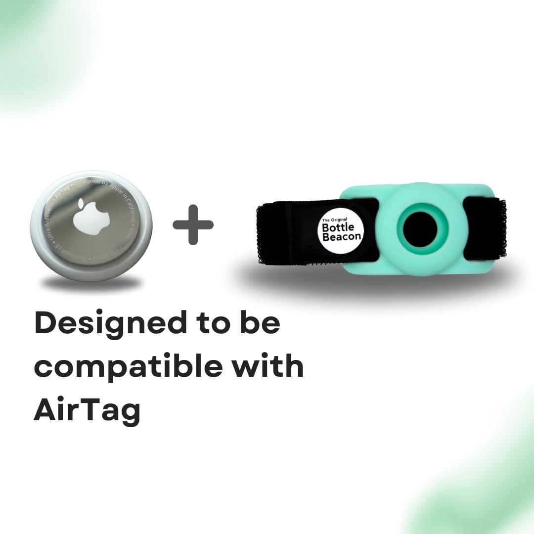 Bottle Beacon Bottle Beacon AirTag Holder for Water Bottles (Mint) - Water Bottle Tracker for Busy Moms | Great for Kids, Travel, and Active Parents