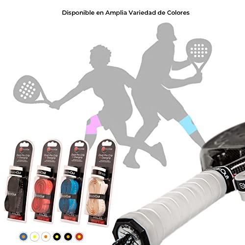 ShockOut ShockOut Dual Pro Grip + Overgrip (White/Yellow) - Combined System of Impact Absorption and Grip Improvement for Racket Sports