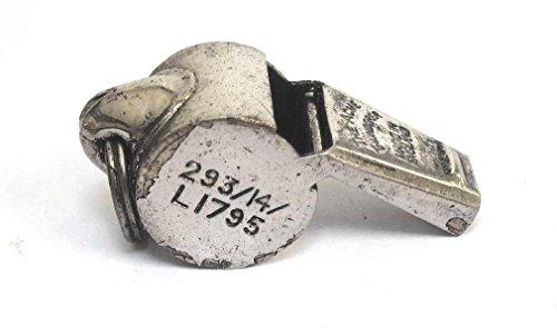 warwhistles.com WW2 Whistle 293/14/L1795 Air Ministry 23/230 RAF USAAF Rescue Emergency Ditching Thunderer WWII Pilot AGED