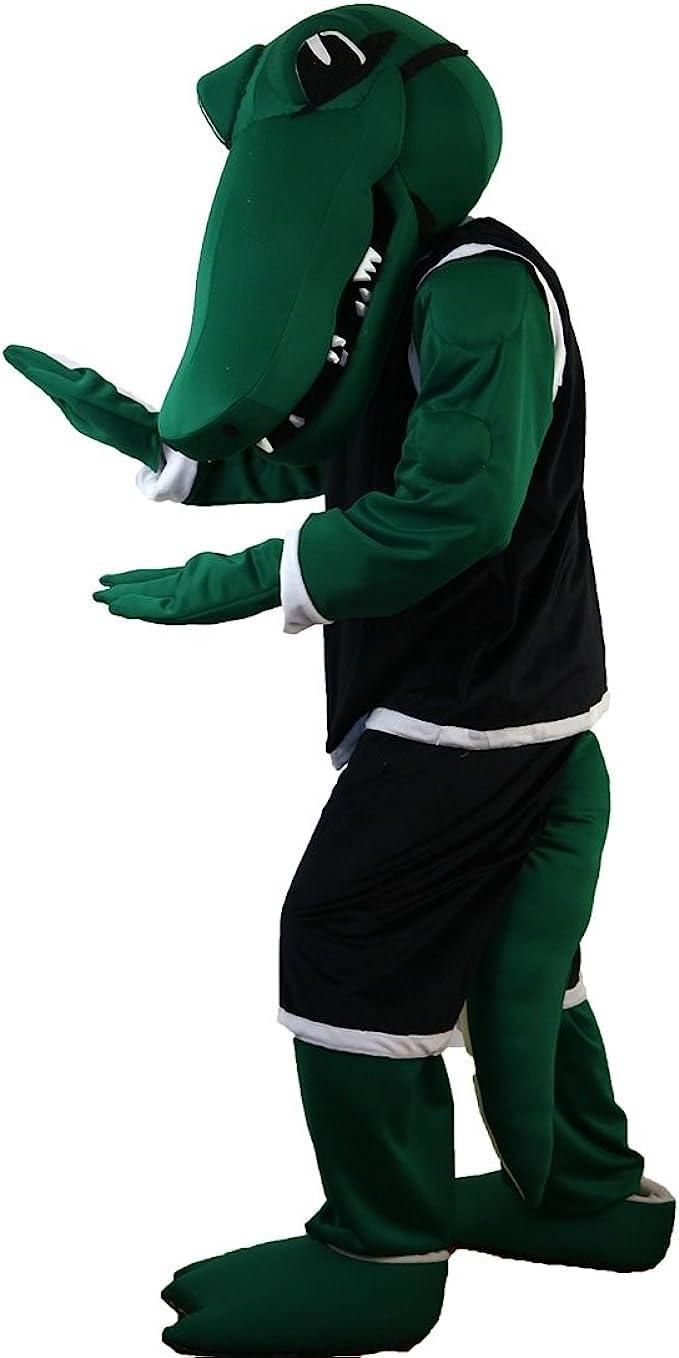 Eamior Crocodile Mascot Costume Adult Size for Men & Women with Built-in Fan Inside the Head
