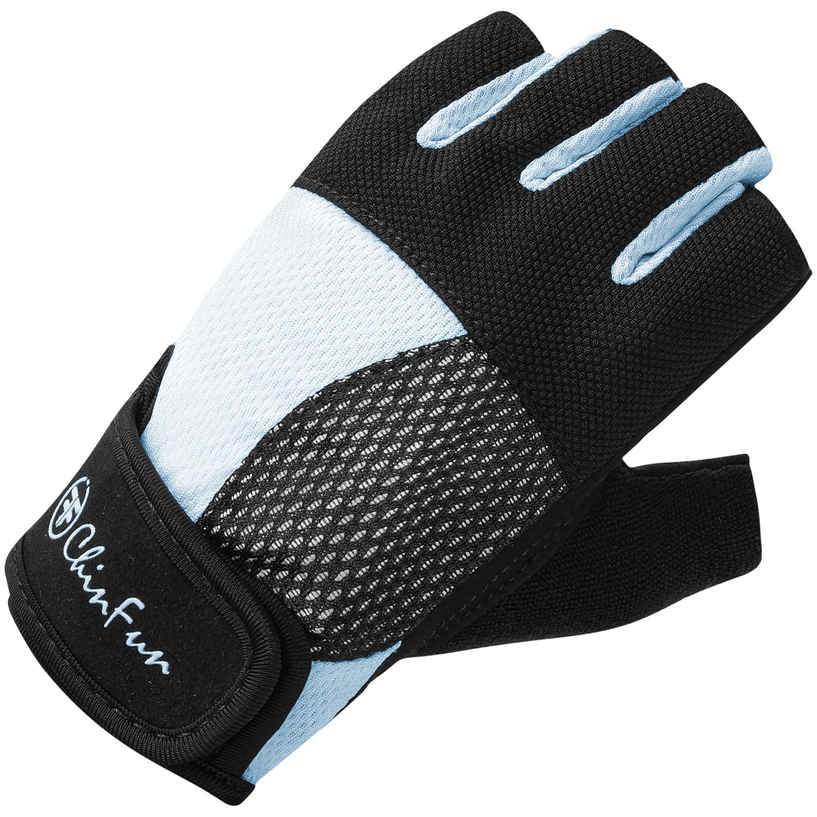 ChinFun Kayaking Gloves 3/4 Finger - Provide Cushioning and Protection, with Resistant Palm and Grip, Easy to Take on and Off, Perfect for Diving, Sailing, Kayaking - Men, Women, Youth