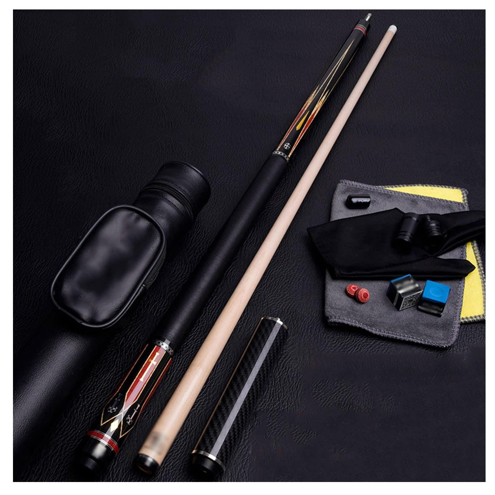 sxysdkjco 57\" Pool Cue 19-19.5Oz, 1/2 Maple Cue Adjustable Snooker Cue and Soft Bag Set for Billiard Players sxysdkjco 230422(Color:A,Size:11.75MM)