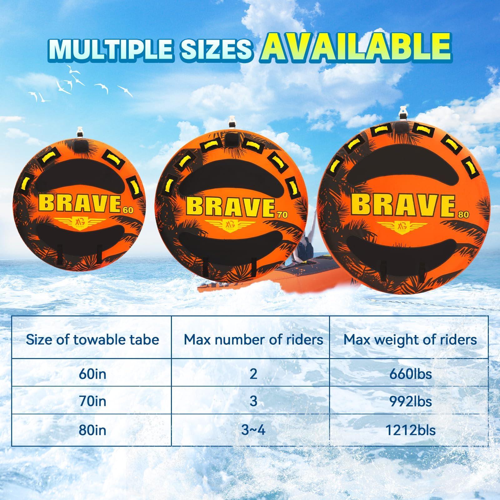 XGeek XGeek Towable Tubes for Boating,1-4 Rider Water Sport Towables for Boat to Pull,Heavy-Duty Boat Tubes for Tubing,Water Tubes for Boats with Stronger 840D Nylon Cover