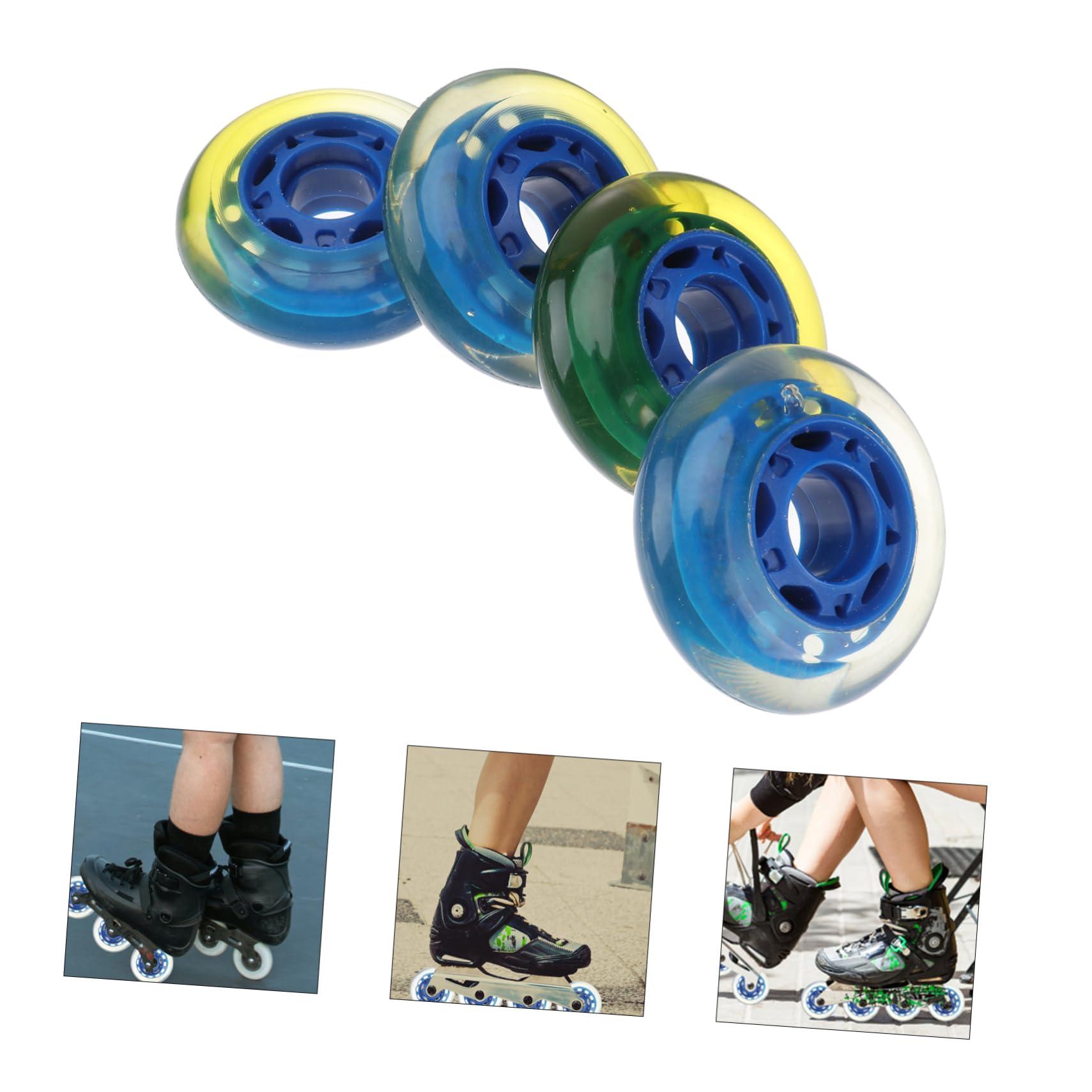 BESPORTBLE BESPORTBLE 4pcs Pulley Skates Accessories Skateboard Replacement Parts Outdoor Skates Indoor Roller Skate Wheels Inline Roller Wheels High Elasticity Child Polyurethane Pu Supplies