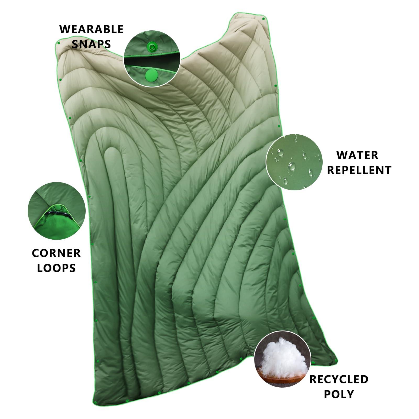 hotkoko hotkoko Camping Blanket,Puffy Blanket Lightweight Packable Camping Blanket Outdoor Blanket for Camping,Traveling, Stadium, Hiking, Picnics