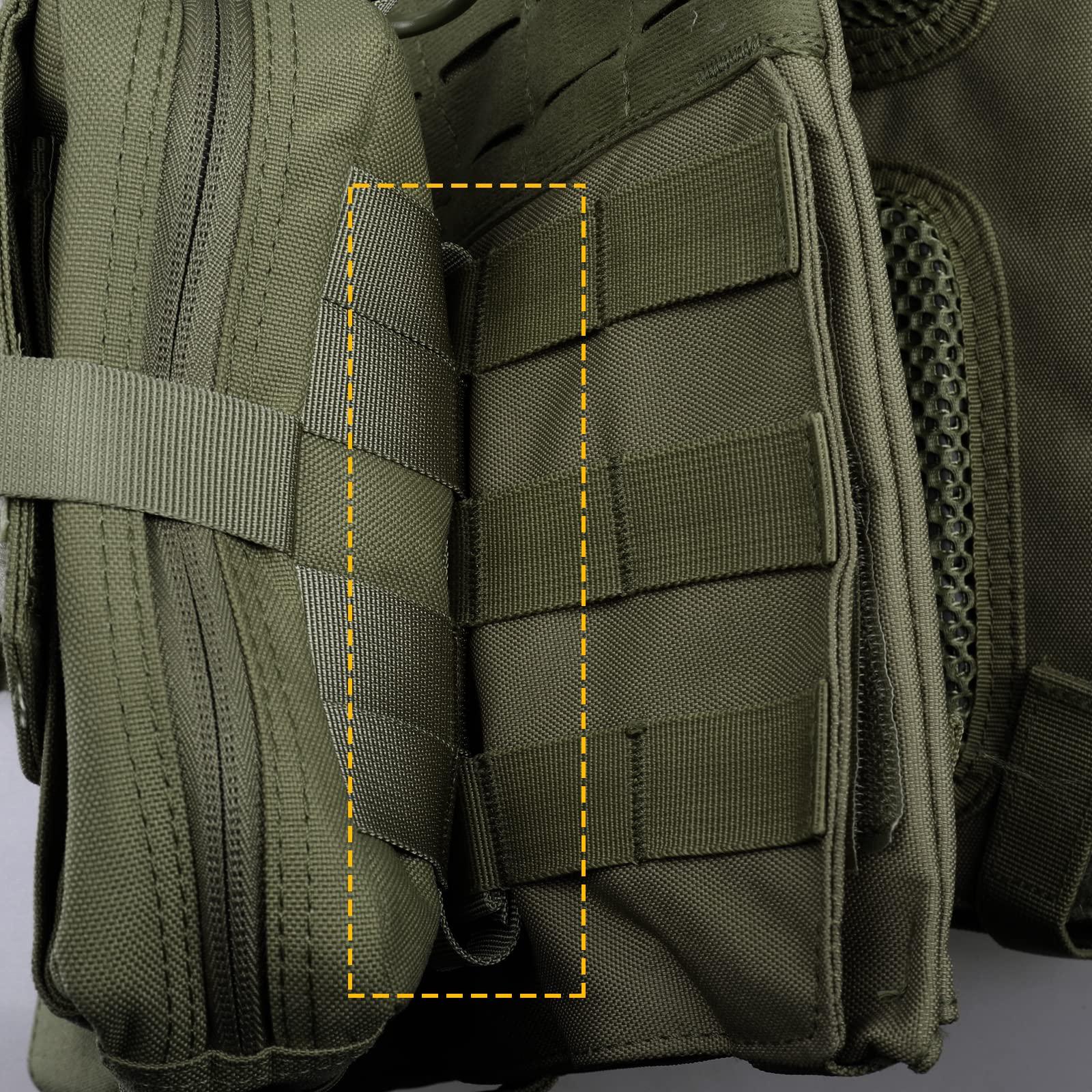 WYNEX WYNEX Molle Strap 6 inch, Tactical Molle Strap Molle Webbing Straps Attachment Snap Strap Nylon Thumb Snap Straps 4 Packs