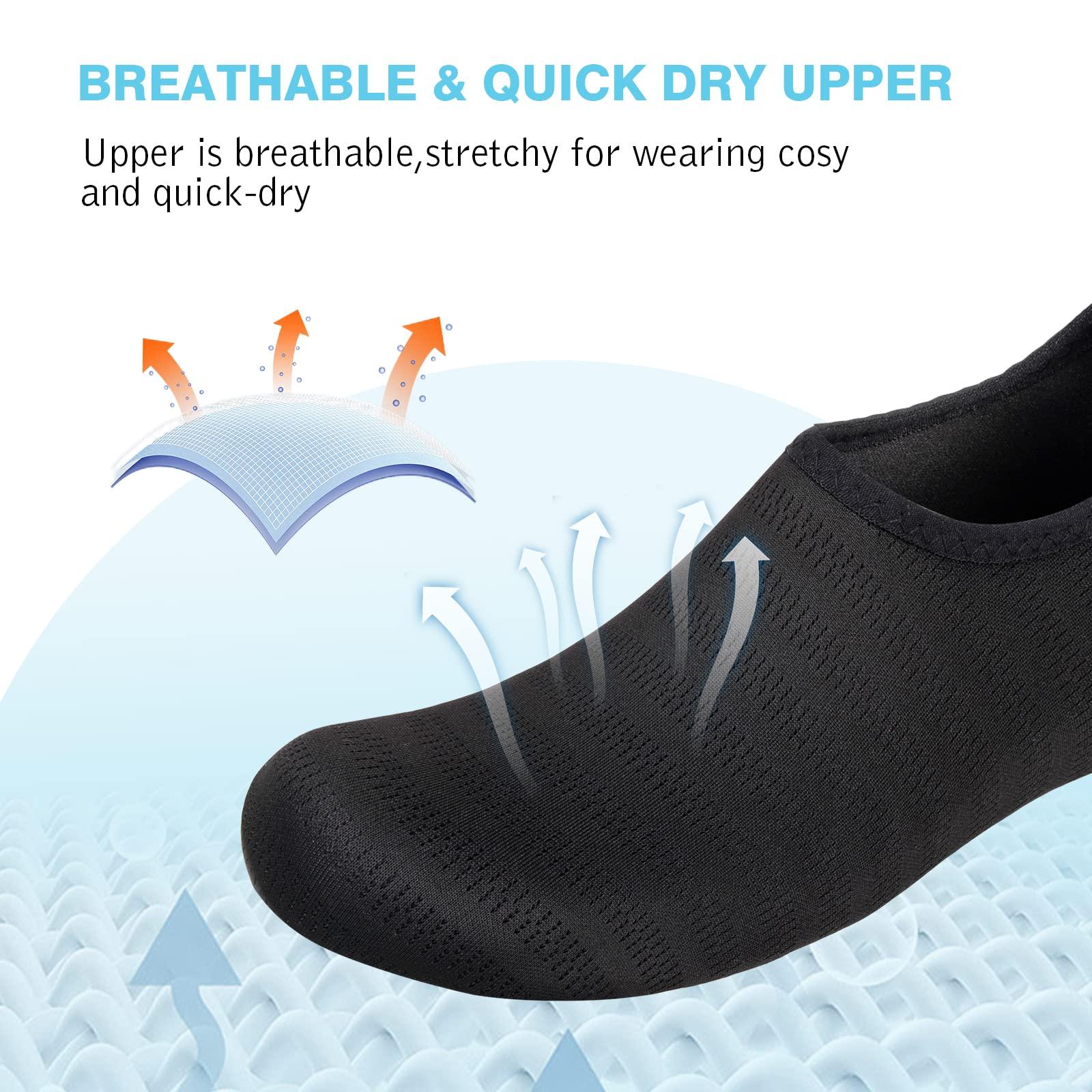 IceUnicorn IceUnicorn Water Shoes Men Women Beach Swim Aqua Barefoot Socks Pool Quick Dry Yoga(liuxingyu Black 38/39)