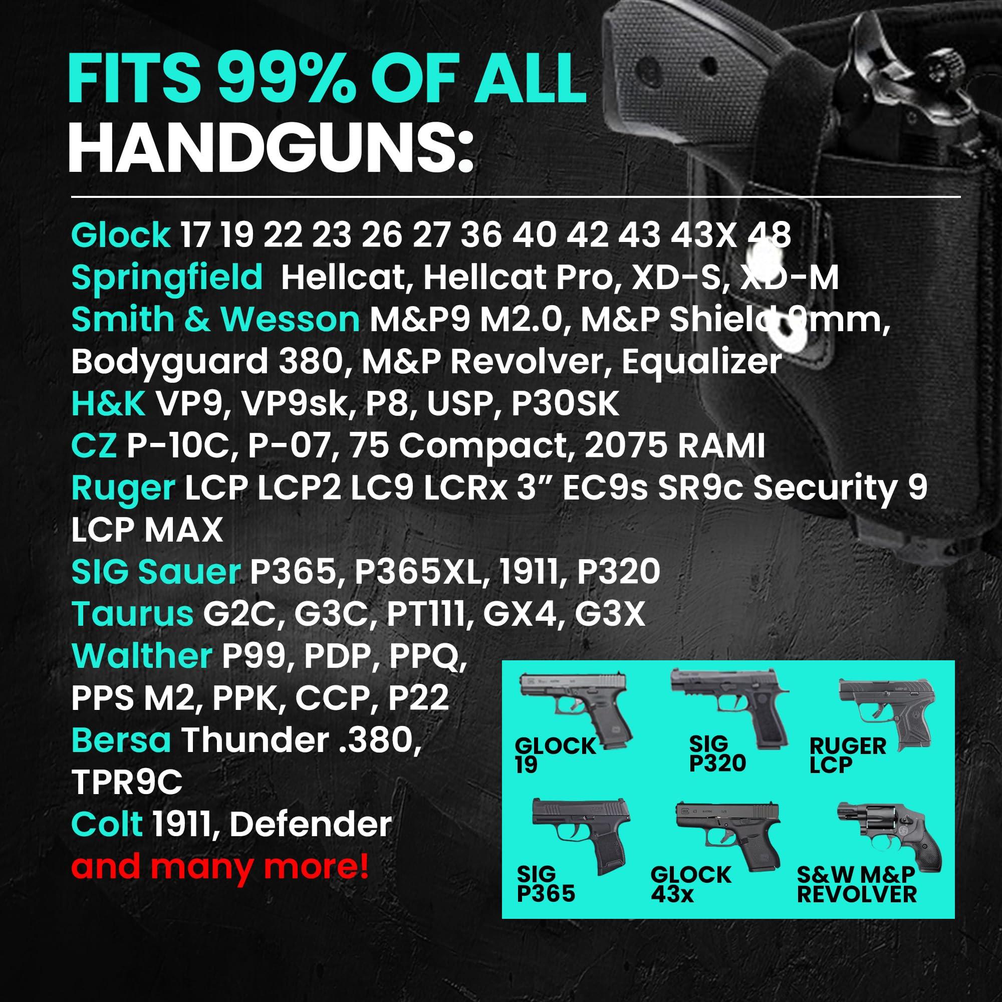 LPV PRODUCTS Award-Winning Belly Band Holster for Deep Concealment | Magnet Retention for 99% of Handguns | Military-Grade Durability & Closure, Extra-Wide Comfort Band | 40% Faster Draws, Trusted by Pros & Vets