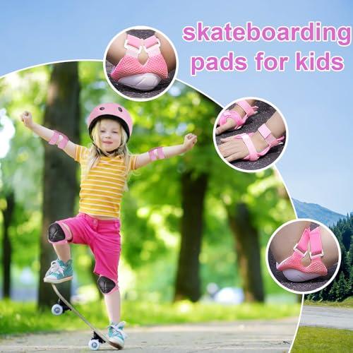 ETWTOTOYO ETWTOTOYO Knee Pads for Kids Toddler 8-14 Years Knee and Elbow Pads for Kids Knee Pads for Skateboard Skating Skiing Cycling Biking Running Scooter