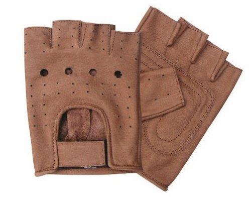 Allstate Leather Allstate Leather Unisex Adult AL3010 Premium Fingerless Glove X-Small Brown