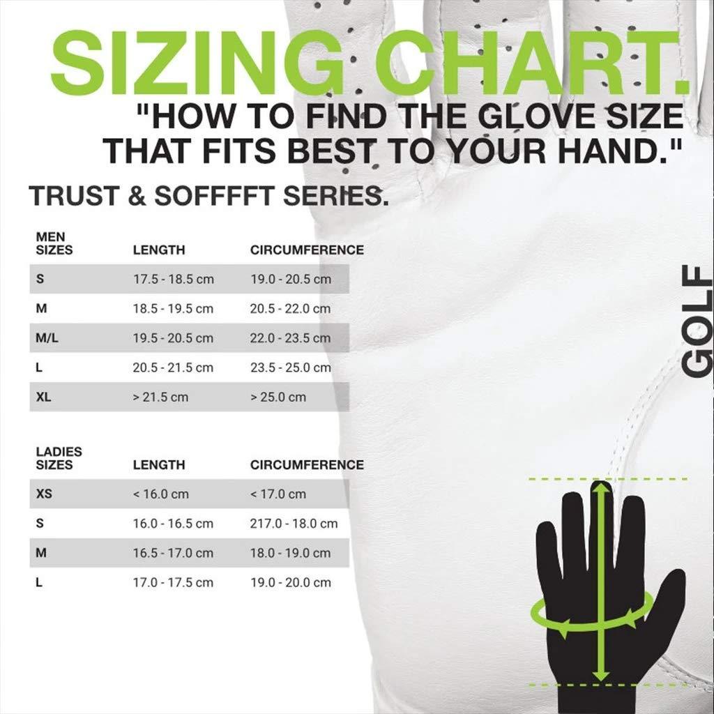 HIRZL HIRZL Trust Control 2.0 Golf Gloves, All Weather Mens Golf Glove, White/Black, Kangaroo Leather Palm, Cabretta Leather Backhand, Trusted by Pros, Sweat Free, Ultimate Grip, Small, Worn on Right Hand