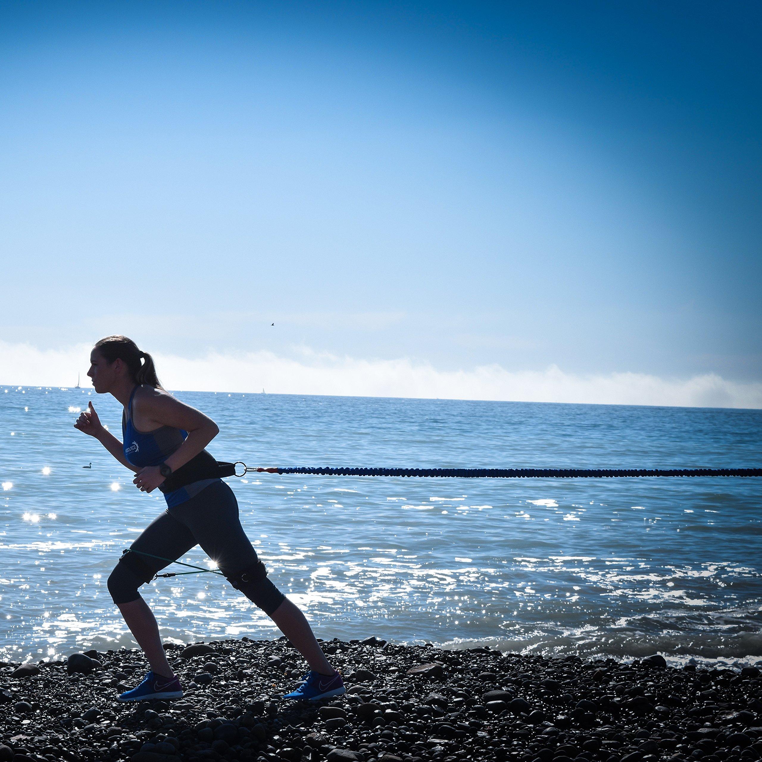 Kinetic Bands Acceleration Speed Cord Bungee Multi-Sport Resistance Training - Improve Strength, Power, Agility – 3 Belt Sizes (S, M, L) Available - Comfort, Efficiency – Kinetic Bands (Large 40+ inch Waist)