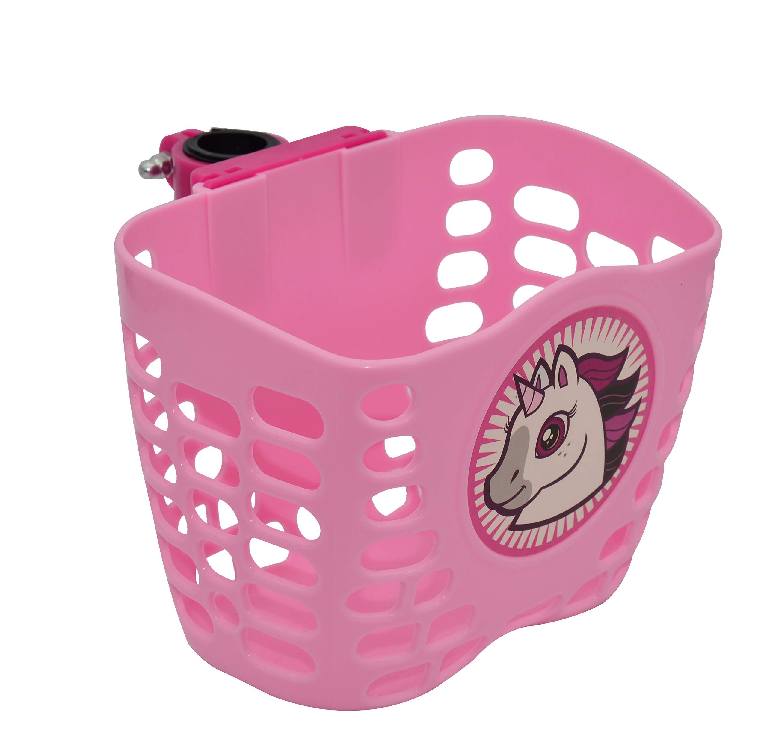 YL traV YL TRD Universal Scooter Basket Kids Bike Basket Handlebar Basket for Boys & Girls (Pink)