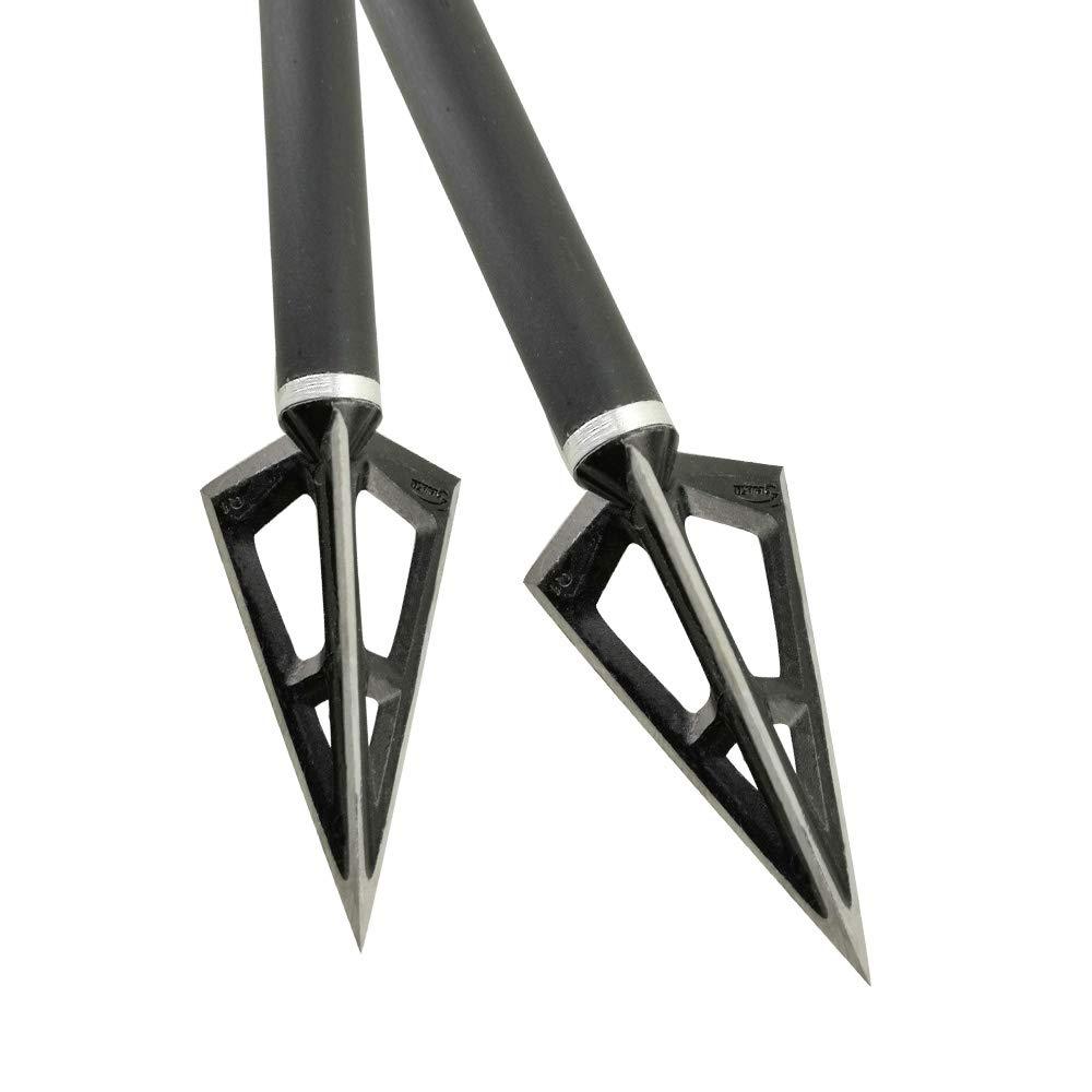 AMEYXGS AMEYXGS 6pcs/12pcs Archery Hunting Arrowheads Blade Broadhead Screw in Arrow Tips Detachable Arrow for Hunting Outdoor Shooting Target Practice Accessories and Box (Type 28, 6 pcs)