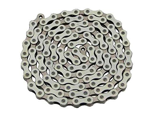 Alta Alta YBN Bicycle Chain Twotone, (Single-Speed, 1/2 x 1/8-Inch, 112L) Multiple Colors (White/Chrome)